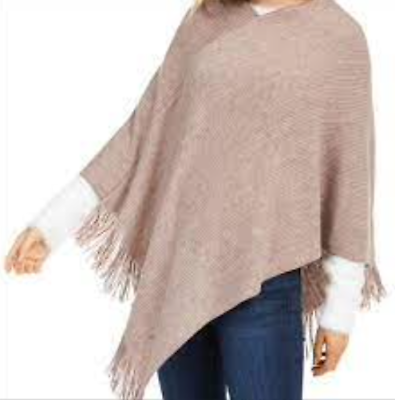 #ad Cejon Poncho Scarf Blush Purple Pink One Size New with Tags #41
