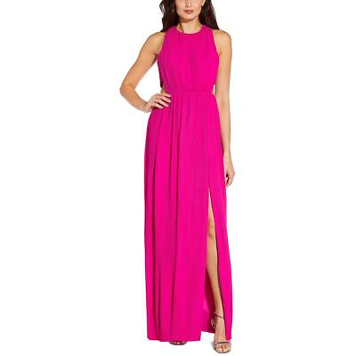 #ad Aidan by Aidan Mattox Womens Pink Pleated Evening Dress Gown 10 BHFO 2106