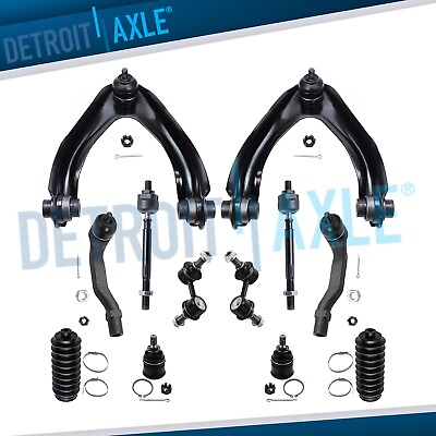 #ad 12pc Front Upper Control Arms Sway Bars Tie Rods for 1997 2001 Honda CR V CRV
