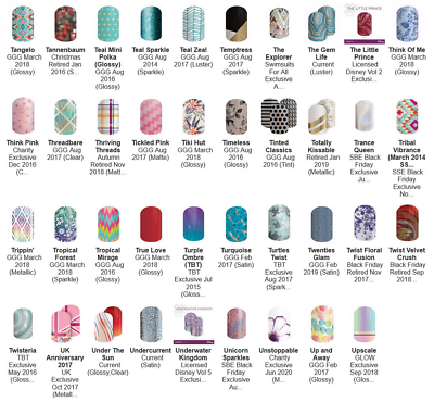 #ad Jamberry Nail Wraps quot;T Uquot; Wraps HALF SHEETS Varies Styles Great Selection