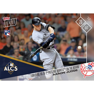 #ad AARON JUDGE TOWERING HR IN 7th PUTS YANKS ON BOARD vs ASTROS TOPPS NOW CARD #801