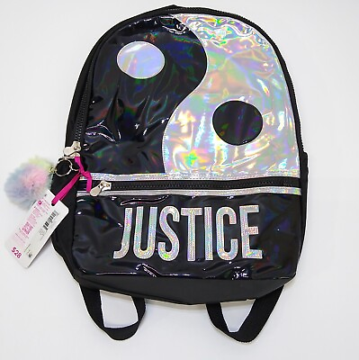 #ad Justice Girls 17quot; Laptop Backpack with Pom Pom Dangle Backpack for Girls amp; Teens