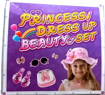 #ad Girls Halloween Dress Up Kit Make up Hair Care Hat Sunglasses Purse More Party