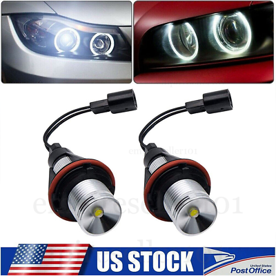 #ad Fit For BMW 3 Series 328i LED Angel Eyes Halo Ring Marker Light Bulbs Error Free