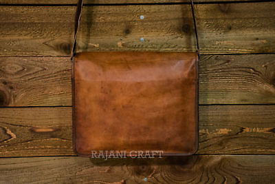 Bag Leather Real Men S Laptop Shoulder Briefcase Messenger Vintage Satchel New $40.52