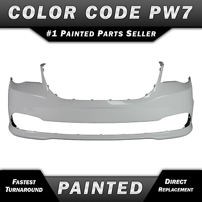 #ad NEW Painted *PW7 White* Front Bumper Cover Fascia for 2011 2020 Dodge Caravan