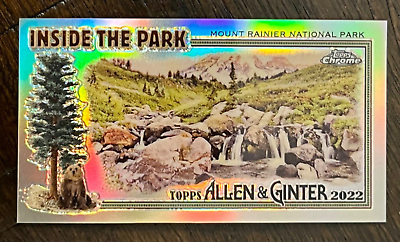 #ad 2022 Allen amp; Ginter Chrome Mount Rainier National Park Mini Refractor #ITP 14