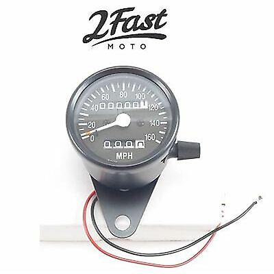 #ad 2FastMoto Speedometer Gauge Custom Analog for Most Motorcycles 14 20141B