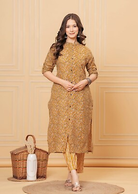 #ad Designer A Line Kurti for Women amp; Girls Indian Cotton Fabric palazzo kurta set