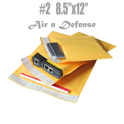 #ad 400 #2 8.5x12 Kraft Bubble Padded Envelopes Mailers Shipping Bags AirnDefense