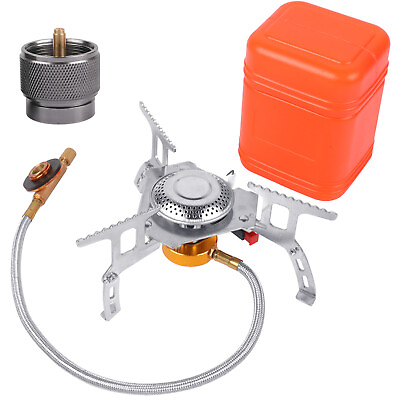 3700W Portable Backpacking Stove Camping Gas Burner w Piezo Ignition Carry Bag