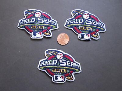 #ad vTg 2001 World Series Yankees Diamondbacks 3 ironon patch embroider MLB baseball