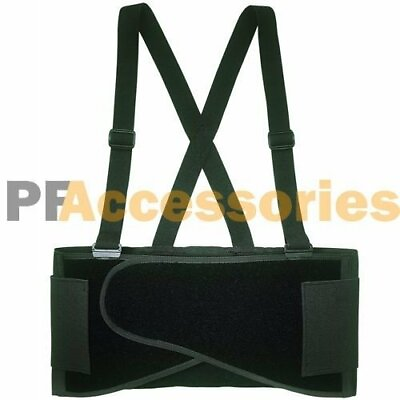 #ad Heavy Duty Lift Lumbar Lower Back Waist Support Belt Brace Suspenders for Work