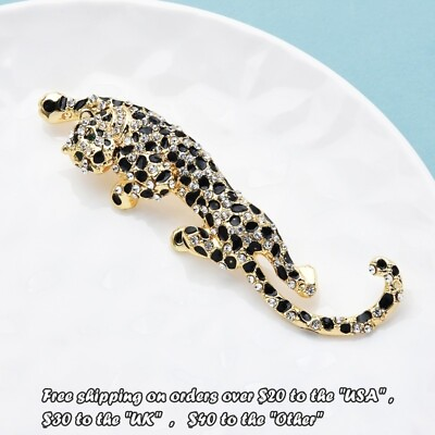 #ad Leopard Climbing Brooches Animal Brooch Enamel Women Jewelry Pins Men Party Gift