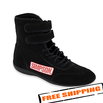 #ad Simpson Racing 28110BK 11 Black Hightop Shoes