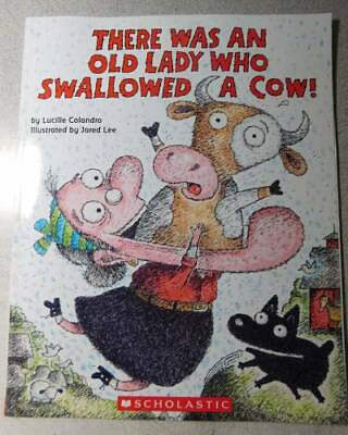 #ad There was an old lady who swallowed a cow Paperback GOOD