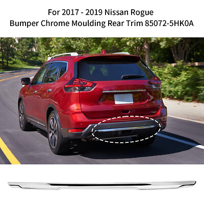 #ad For 2017 2018 2019 2020 Nissan Rogue Rear Bumper Trim Chrome Molding 85072 5HK0A