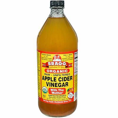 #ad Bragg Apple Cider Vinegar Organic Raw Unfiltered with Mother 32 fl oz Pack of 1