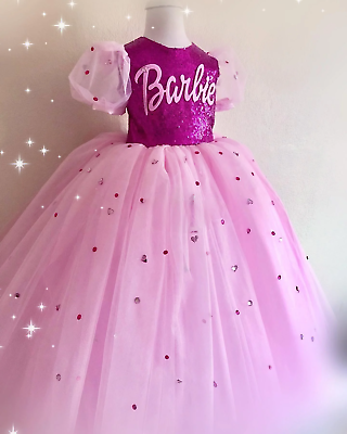 #ad Pink Princess Costume for toddler Pink Sequin Tulle Dress Pink Princess Birthd