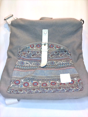#ad Womens Cotton Canvas Backpack Shoulder Bag Book Bag. 5 Pockets 3 w Zippers. Nice