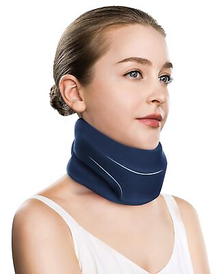 #ad Neck Brace for Sleeping Soft Neck Support Brace Relieves Pain Size:MBlue