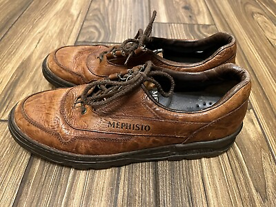 #ad MEPHISTO MATCH Runoff Air Jet Mens Brown Leather Walking Comfort Shoes Size 9