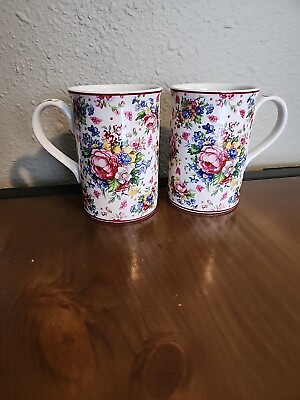 #ad Two 1990s flower mugs by Royal Albert#x27;Afternoon Tea ll