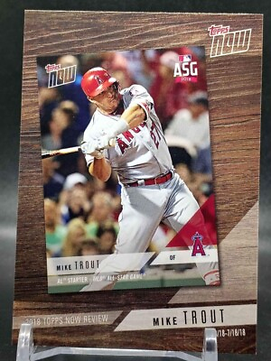 #ad Mike Trout 2019 Topps Now Outfield Los Angeles Angels