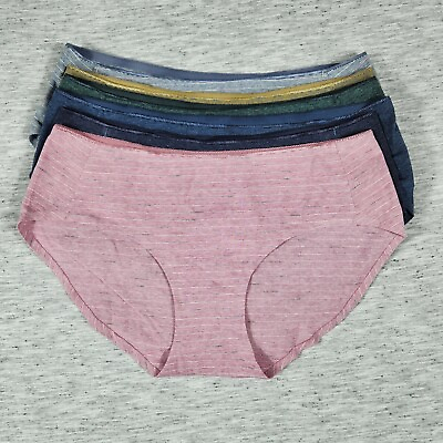 #ad 6 Pack Seamless Brief Panties Breathable Comfort Underwear Womens Size Medium