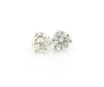 #ad 2.12ctw Round Diamond Stud Earrings in 14K