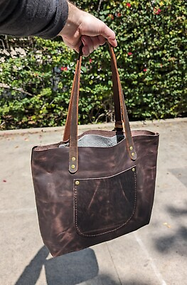 #ad Beautiful US made Hawks and Doves leather tote bag for women with extra pockets