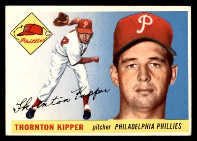#ad 1955 Topps Thornton Kipper #62 Set Break VGEX No Creases Baseball Card