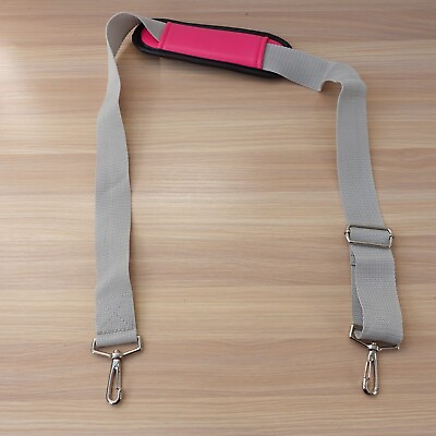 #ad Bag Strap Gray Nylon Messenger Travel Handbag Padded Replacement Adjustable 38in