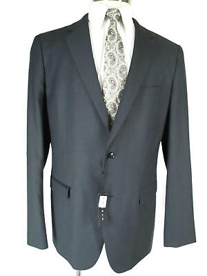 #ad Theory Mens Grey Check 2 Btn Milano M Suit 44L NWT