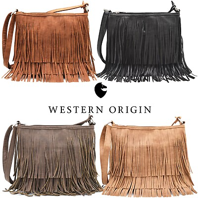 #ad Fringe Crossbody Handbag Women Western Style Concealed Carry Purse Shoulder Bags
