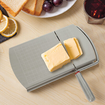 #ad Cheese Slicer Stainless Steel Cheese Cutter Board with Sharp Blade daUcy