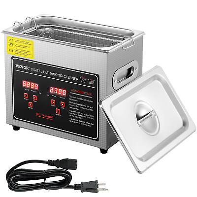 #ad VEVOR 3L Ultrasonic Cleaner with Timer Heating Machine Digital Sonic Cleaner