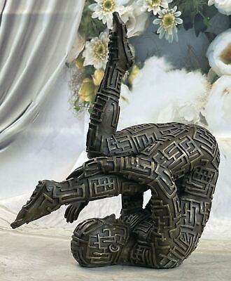 #ad Modern Art Collectible Yoga Exercise Bronze Sculpture by Salvador Dali Gift Sale