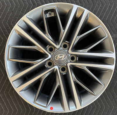 #ad Used Hyundai 17”x7” Oem Wheel Rim 52910 G8110 Machined With Gray