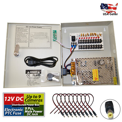 #ad 8 Channel Power Supply Distribution Box 12V DC 5Amp for CCTV Security Camera