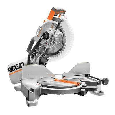 #ad Ridgid Dual Bevel Miter Saw 15 Amp 10 In Corded Electric LED Cut Line Indicator