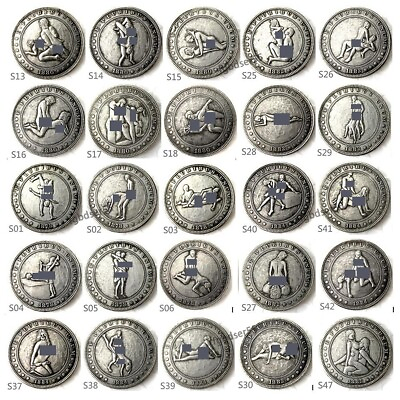 #ad 25 x Coins Funny Love Pose Liberty Hobo Nickel Coin ENGRAVING Art Collectible