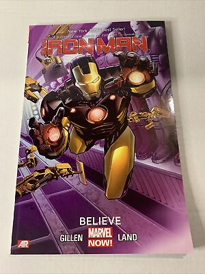 #ad Iron Man Vol #1 TPB Believe Invincible Marvel Comics Collects #1 5 TP GILLEN