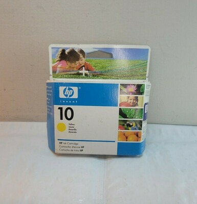 #ad HP 10 C4842A Hewlett Packard YELLOW Ink Cartridge Made 2006 expired 12 2008