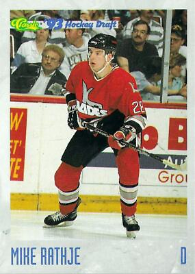 #ad 1993 Classic #x27;93 Ice Hockey Draft Trading Card #145 Mike Rathje
