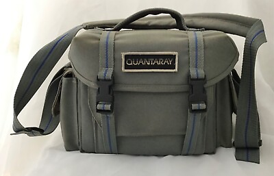 #ad Quantaray Camera Gray Canvas Bag Adjustable Shoulder Strap