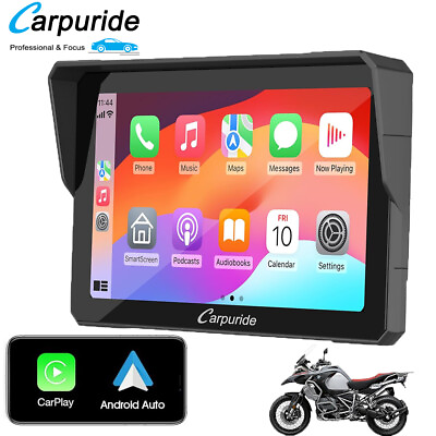 #ad Carpuride W702 Apple Carplay Android Auto Waterproof Touchscreen Dual Bluetooth