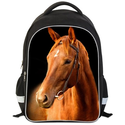 #ad Horse 3D Print Luminous School Backpack for Kids