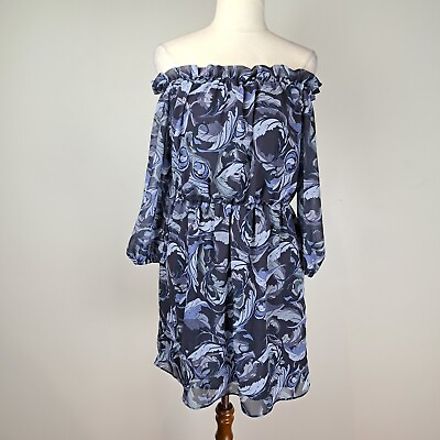 #ad Kookai Womens Dress Size 36 AU8 Multicoloured Floral Fit amp; Flare Elastic Waist