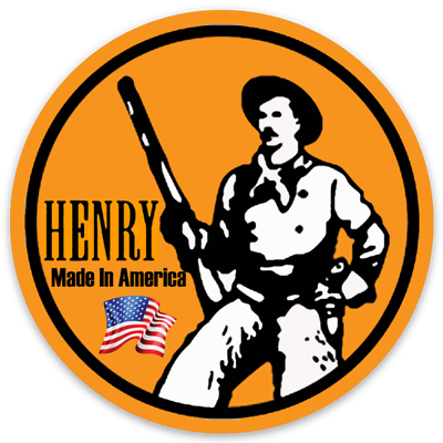 #ad Henry Firearms Logo Type Die Cut Round STICKER